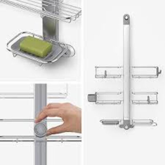 NEW simplehuman Adjustable and Extendable Shower Caddy XL, - Picture 6 of 7